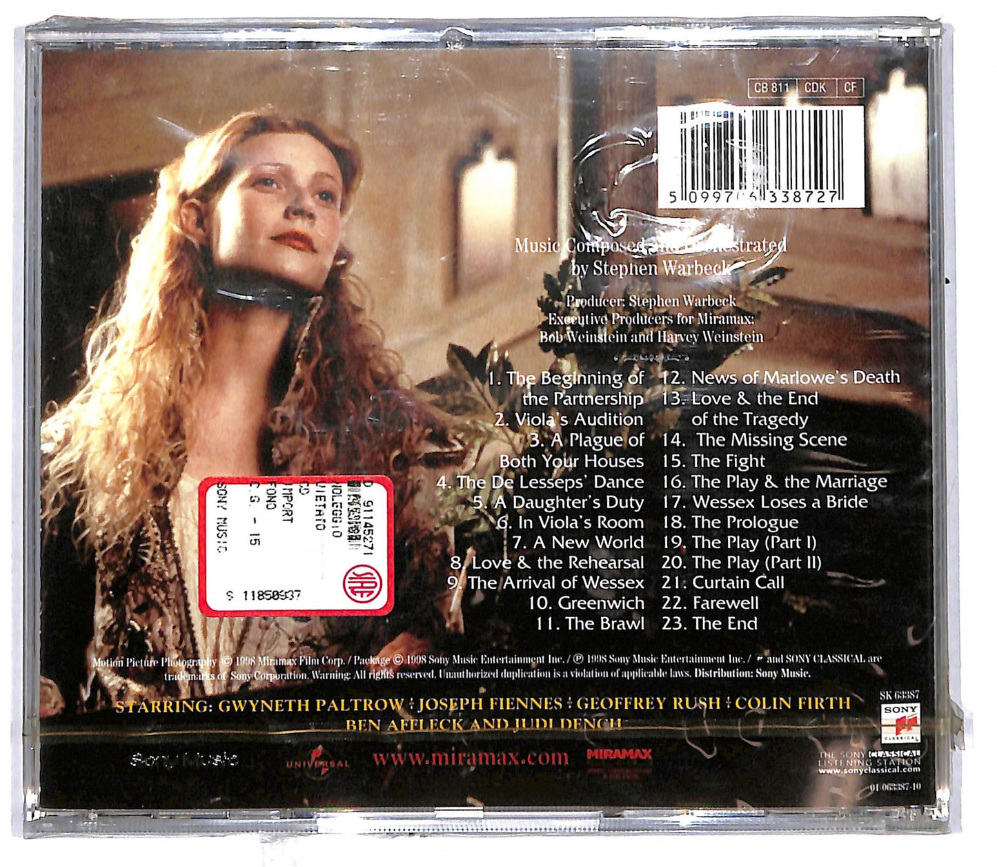 EBOND Stephen Warbeck - Shakespeare In Love (soundtrack) CD CD108304