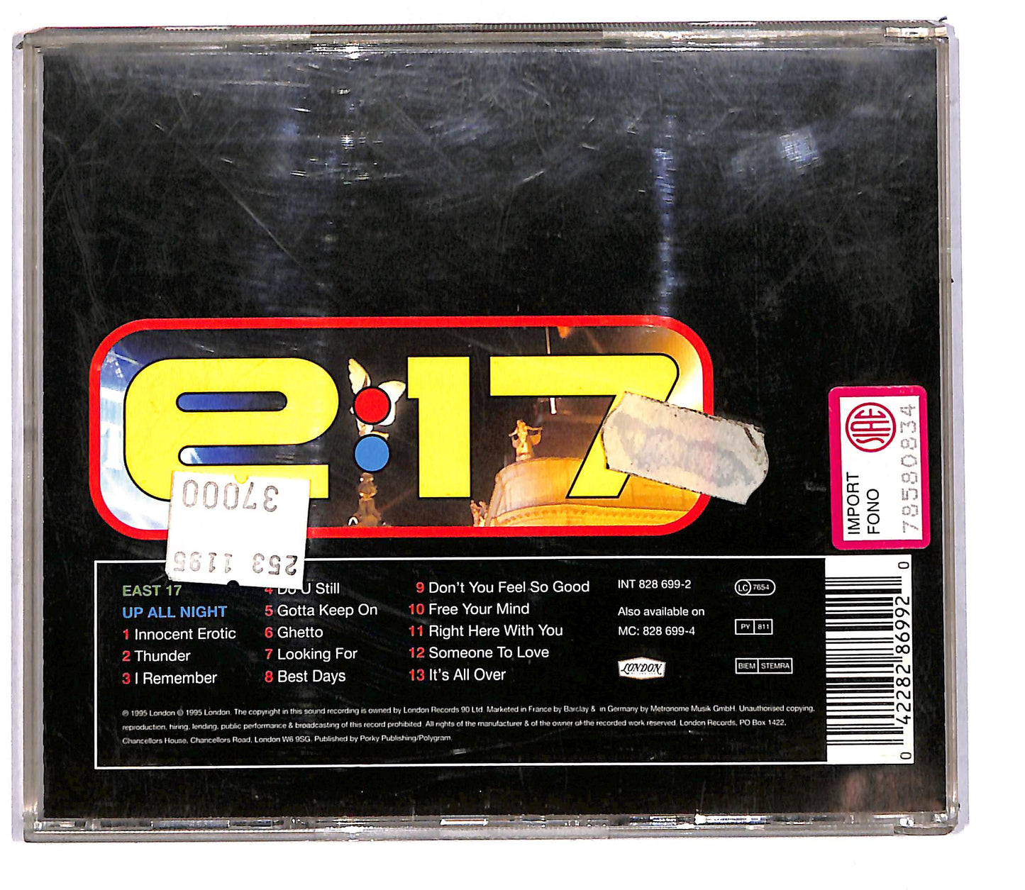 EBOND East 17 - Up All Night CD CD108513