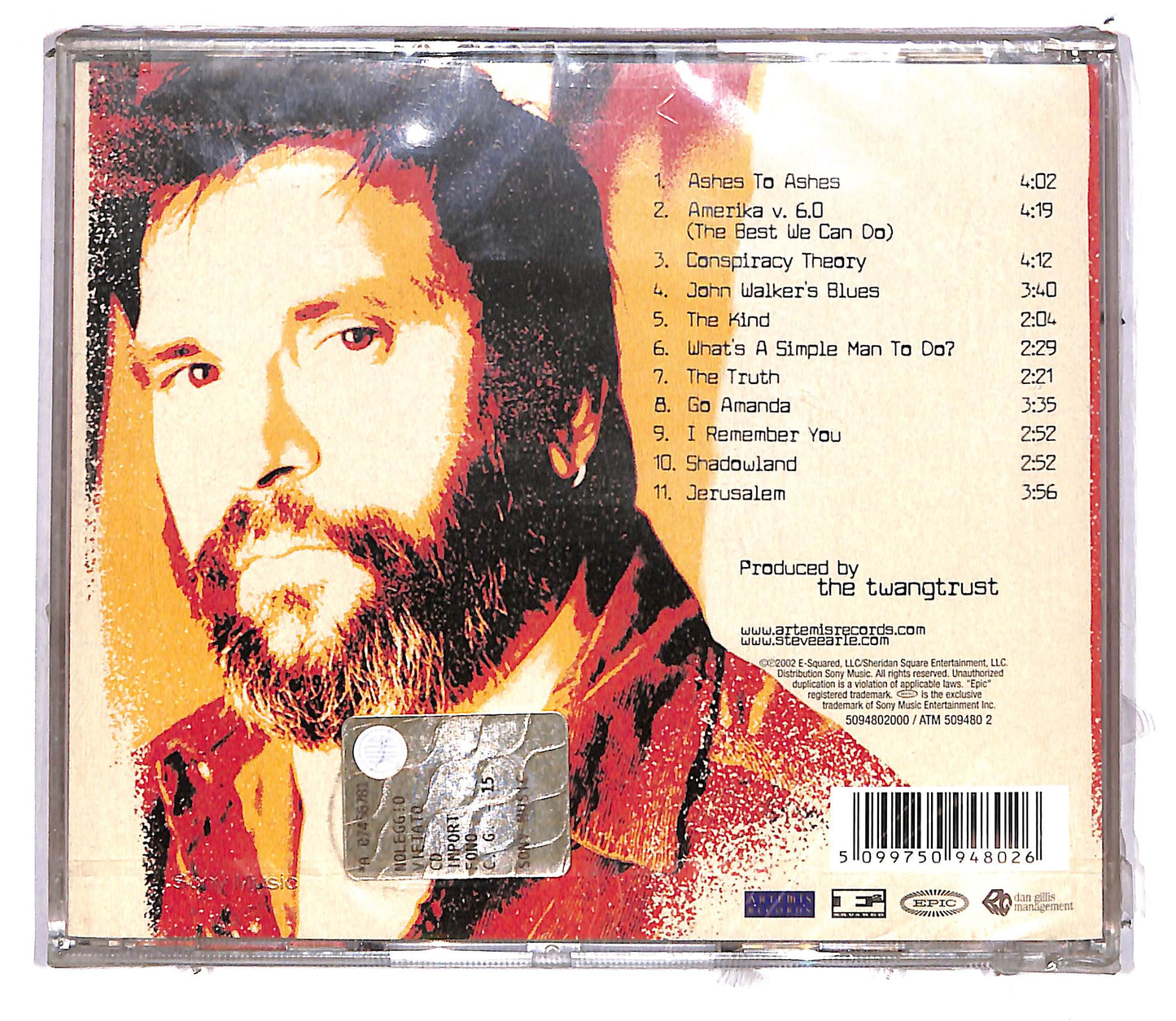 EBOND Steve Earle - Jerusalem CD CD108515