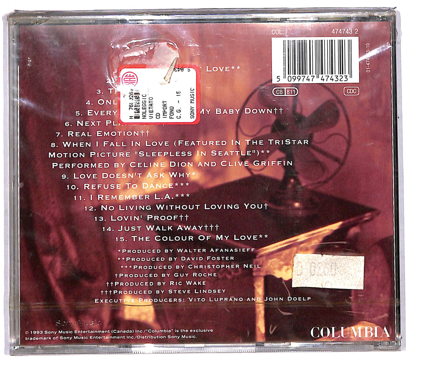 EBOND Celine Dion - The Colour Of My Love CD CD108523