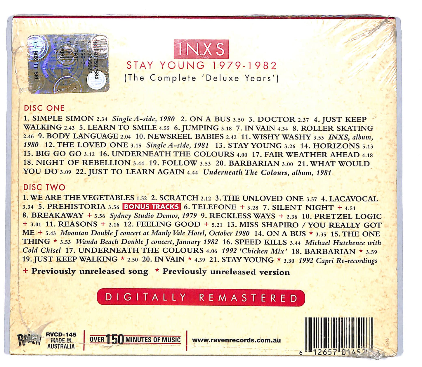 EBOND INXS - Stay Young 1979-1982 CD CD108645
