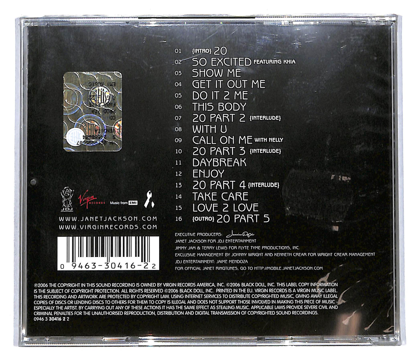 EBOND Janet - 20 Y.O. CD CD108656