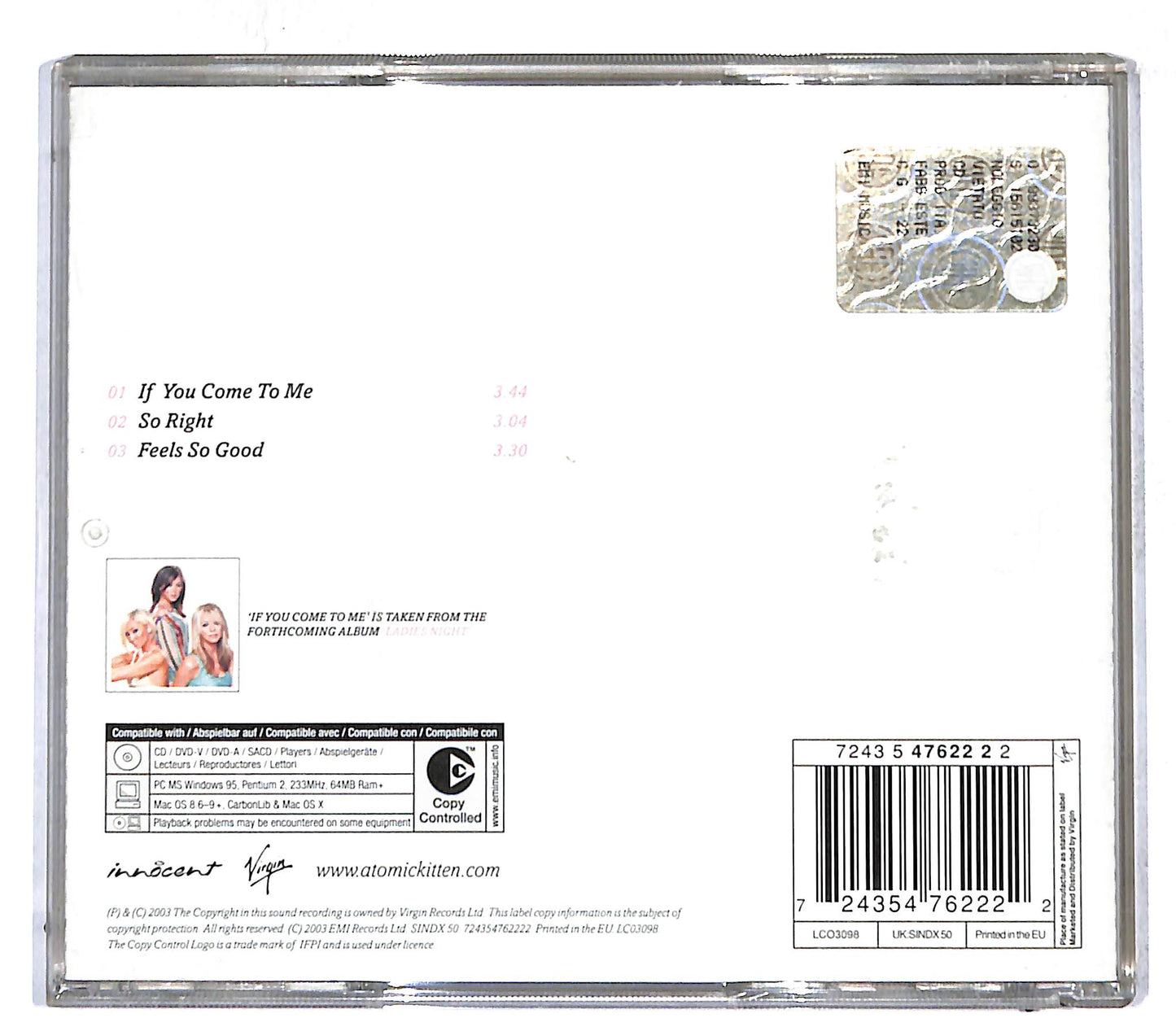 EBOND Atomic Kitten - If You Come To Me CD CD108701