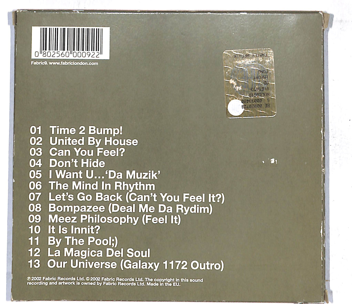 EBOND Pure Science - Fabric 05 CD CD108722
