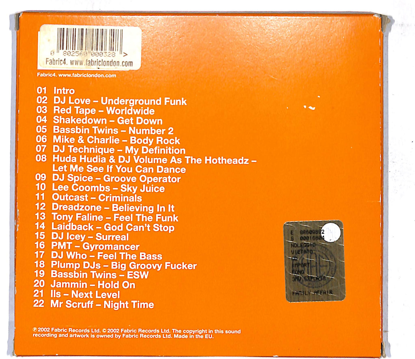 EBOND Ali B - FabricLive. 02 CD CD108723