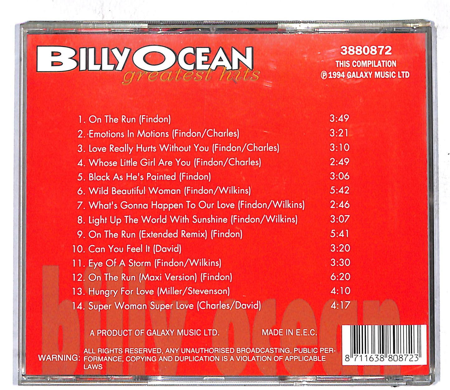 EBOND Billy Ocean - Greatest Hits CD CD108739