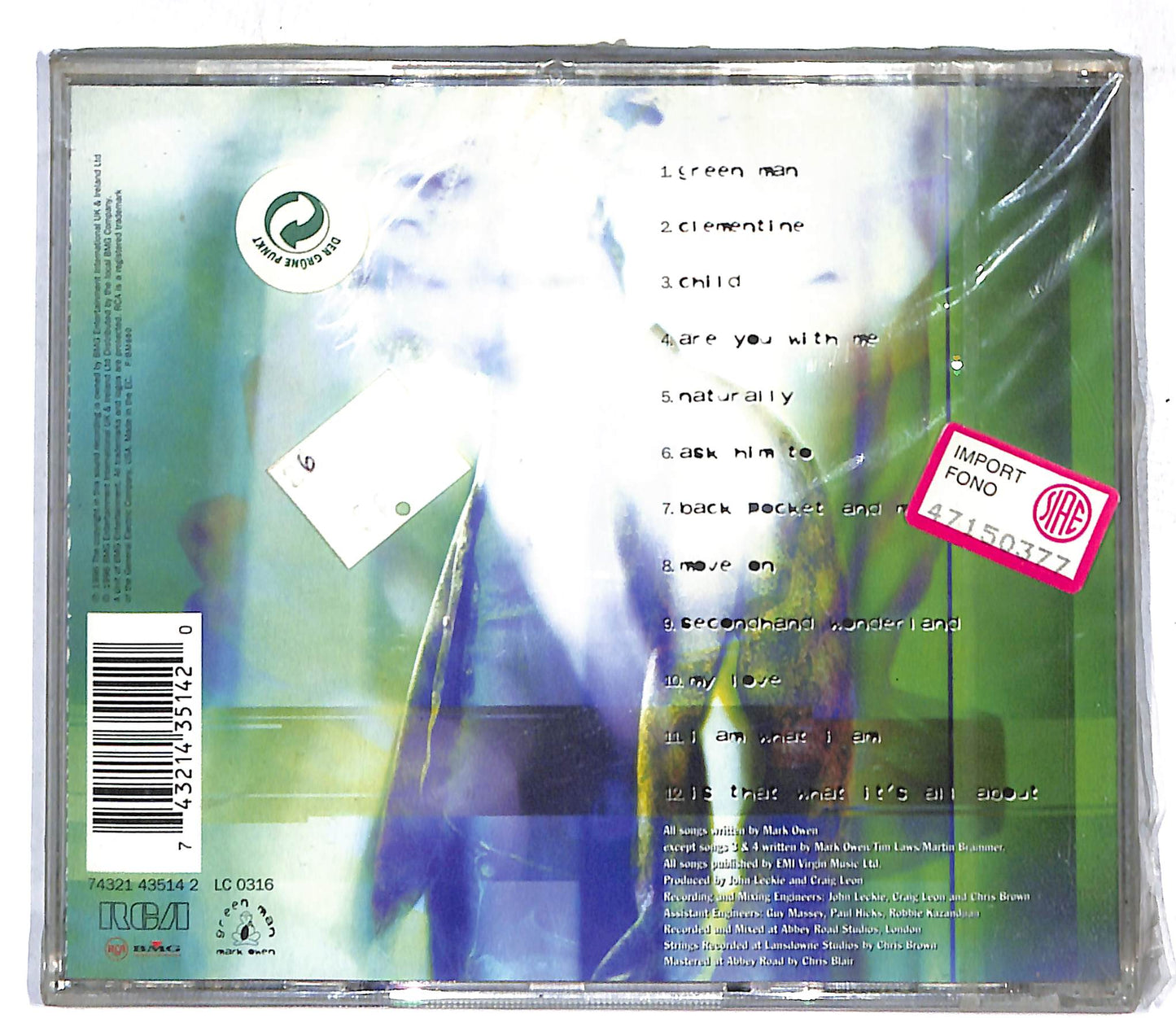 EBOND Mark Owen - Green Man CD CD108808