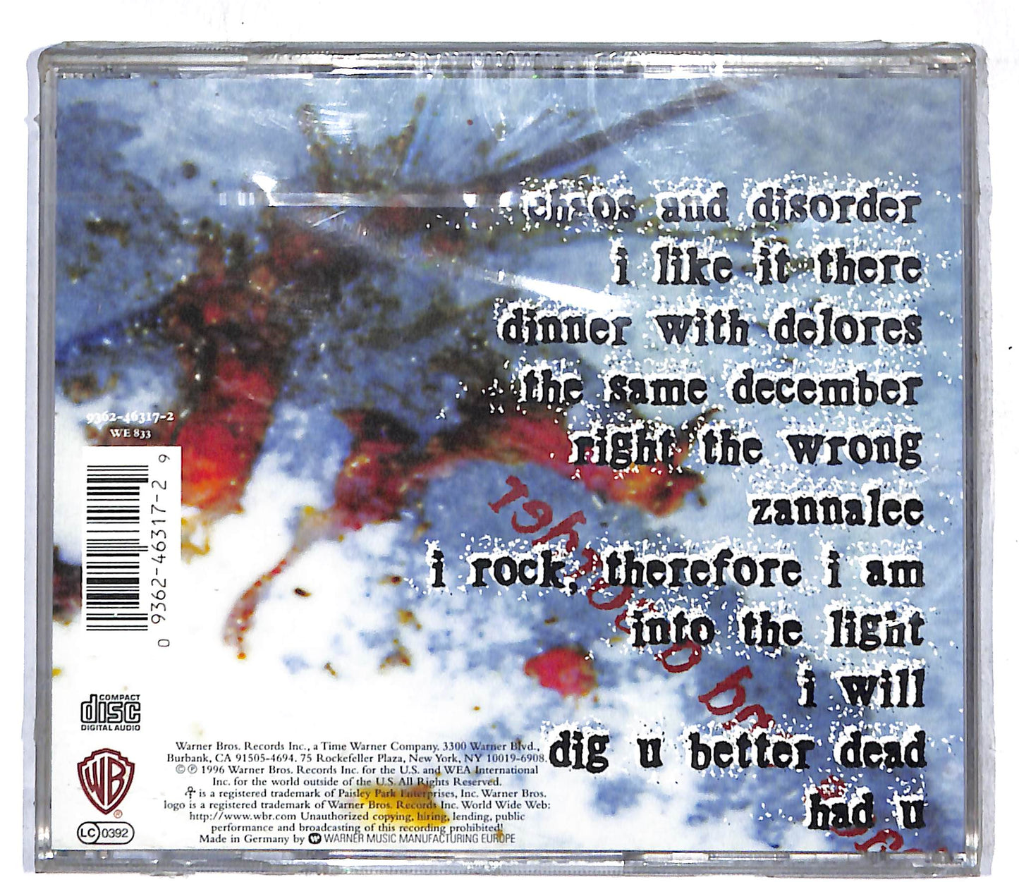 EBOND The Artist (Formerly Known As Prince) - Chaos And Disorder CD CD108817