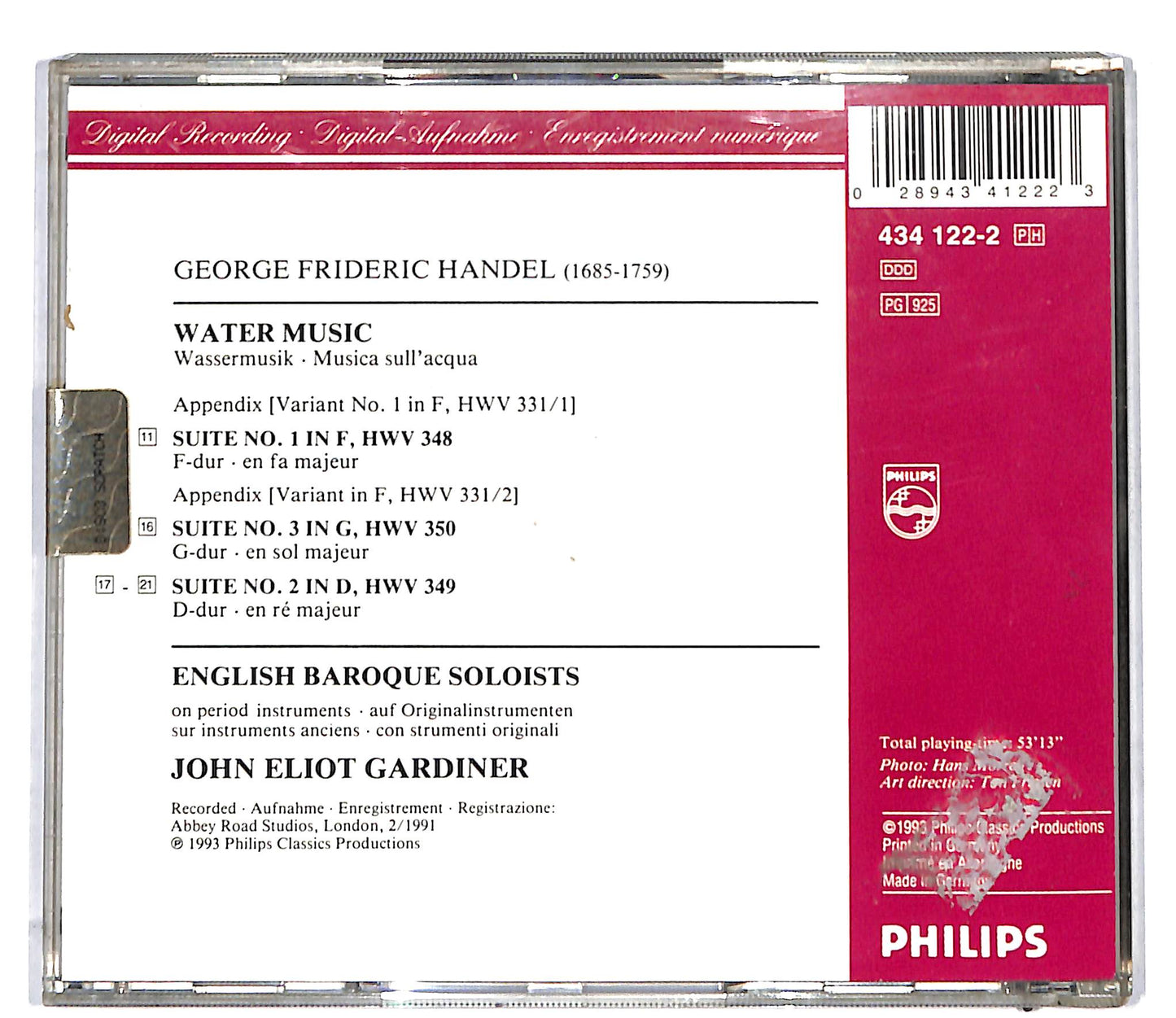 EBOND Handel - English Baroque Soloists , John Eliot Gardiner CD CD108940