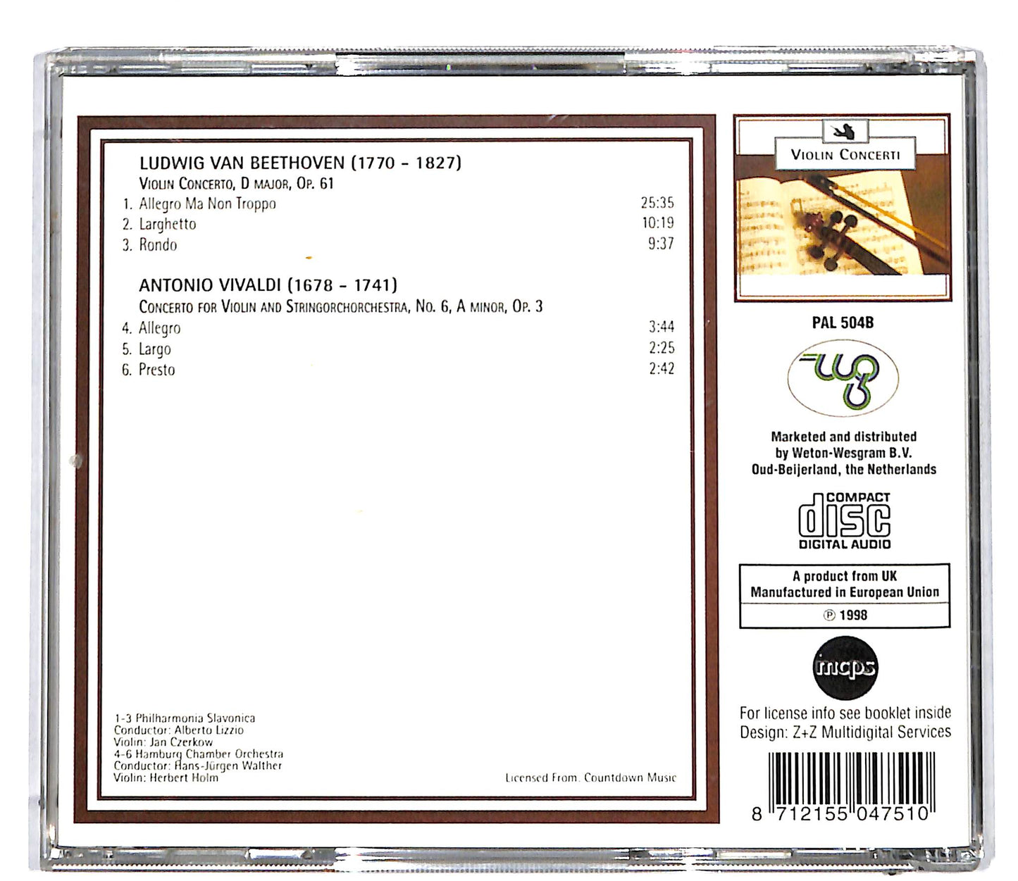 EBOND Beethoven & Vivaldi - Violin Concerti CD CD108942