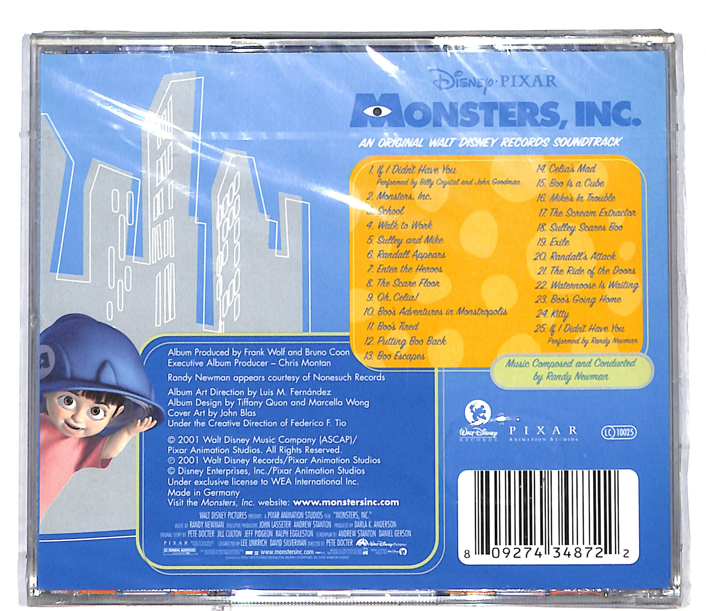 EBOND Randy Newman - Monsters, Inc. (An Original Walt Disney Records Soundtrack) CD CD109004