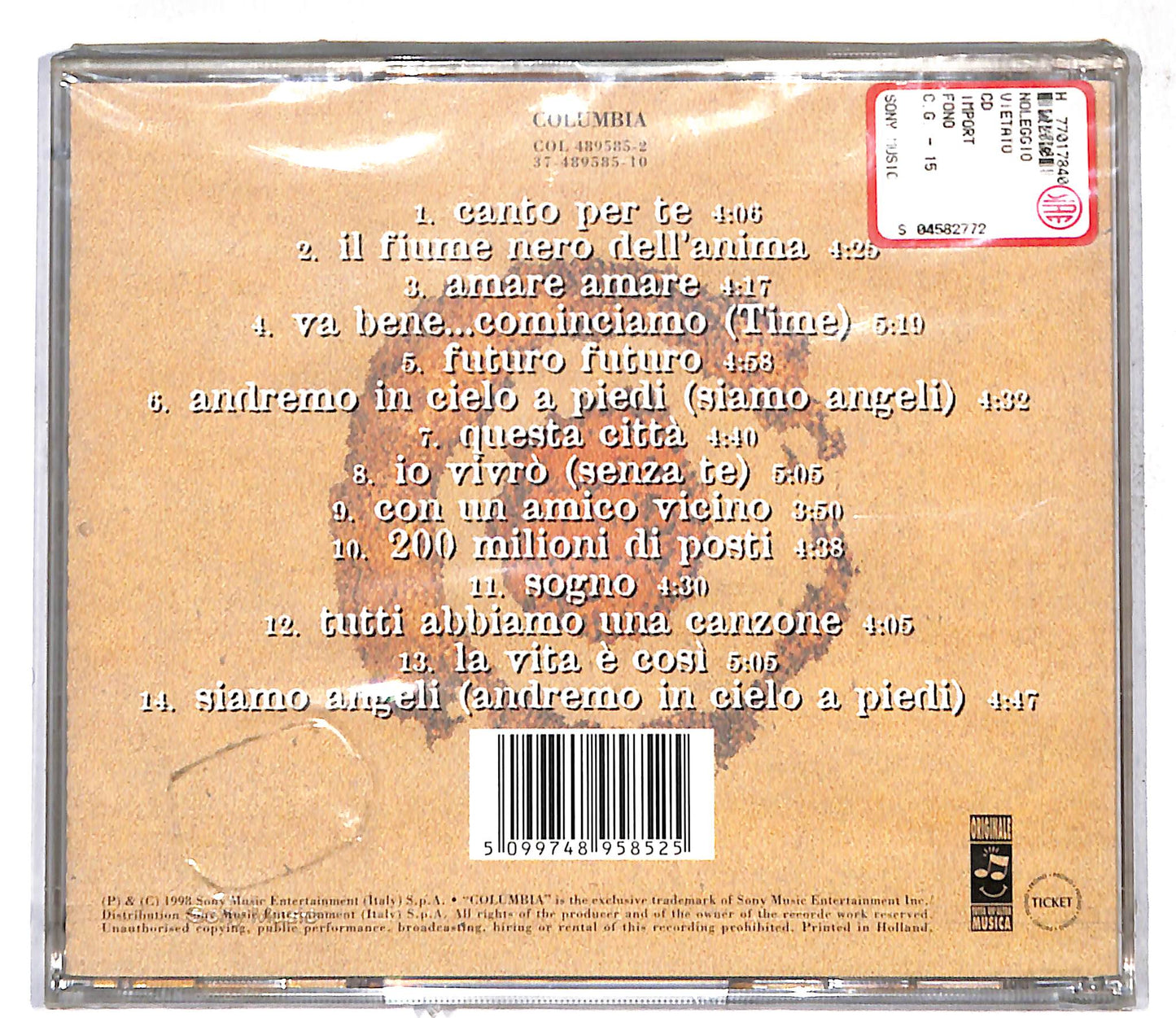 EBOND Andrea Mingardi - Canto Per Te CD CD109357