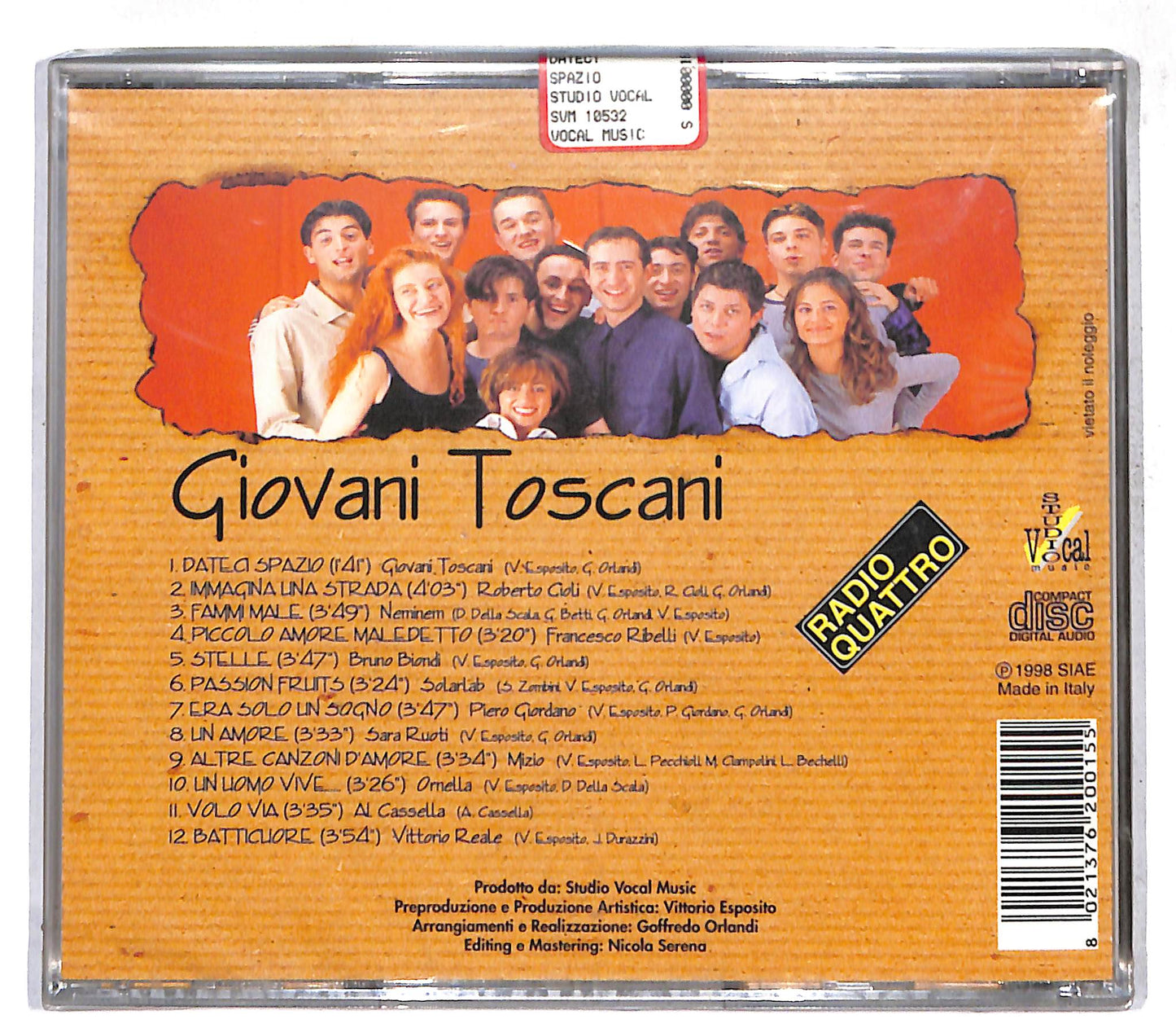 EBOND Dateci spazio - giovani toscani CD CD109434