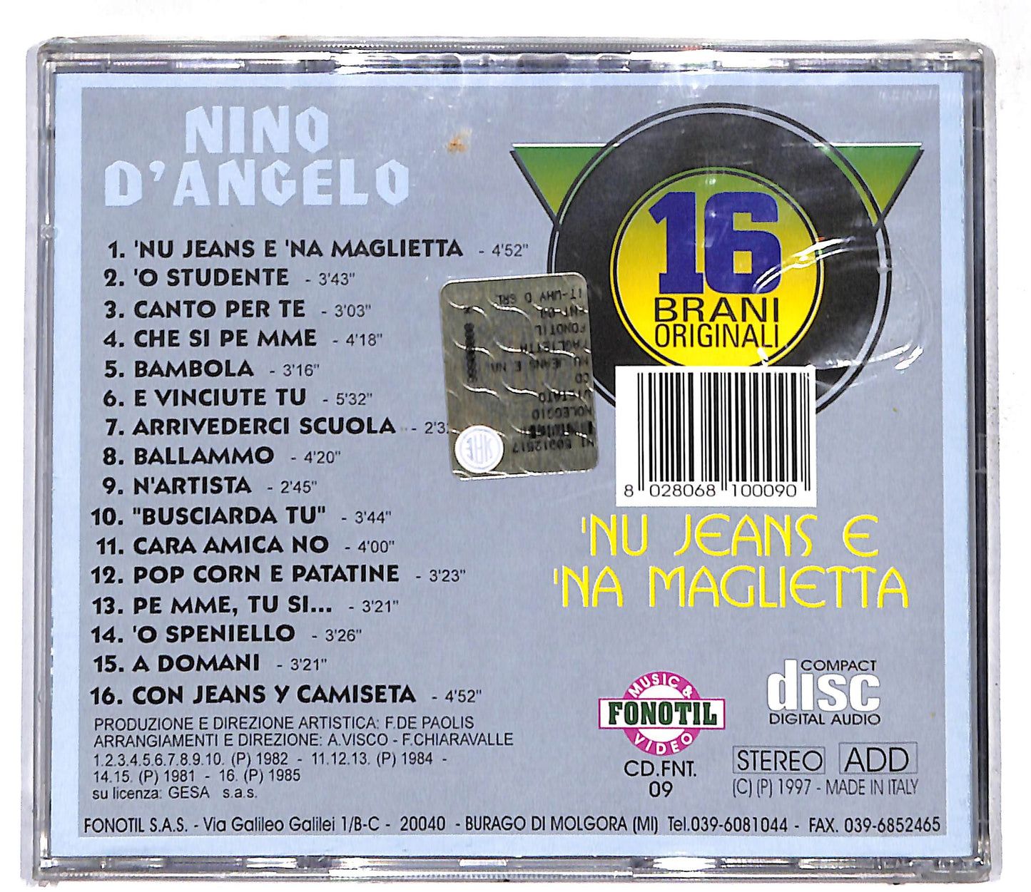 EBOND Nino D'Angelo - 'Nu Jeans E 'Na Maglietta CD CD109438