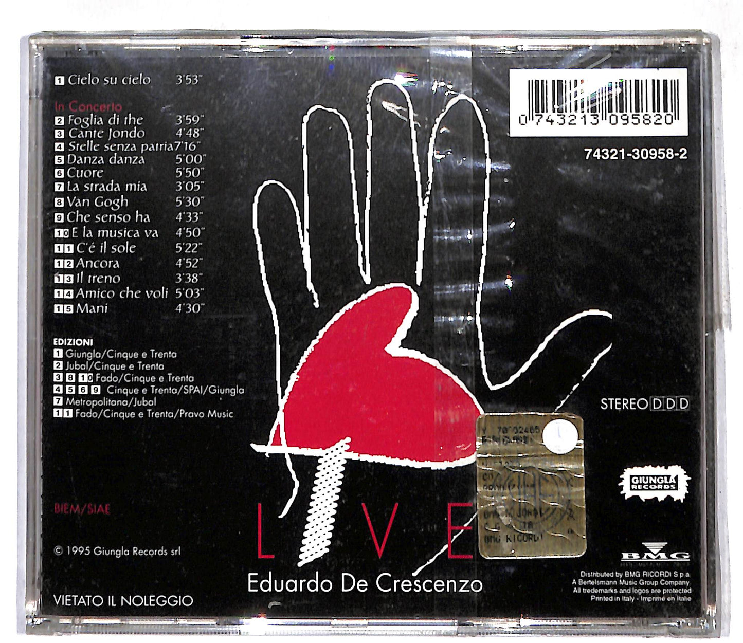 EBOND Eduardo De Crescenzo - Live CD CD109443