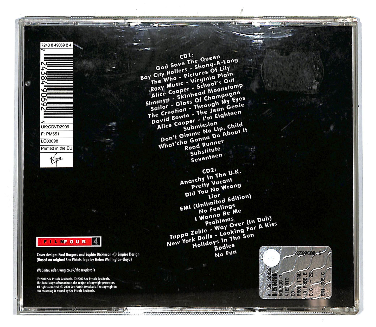 EBOND Sex Pistols - The Filth And The Fury - A Sex Pistols Film CD CD109561
