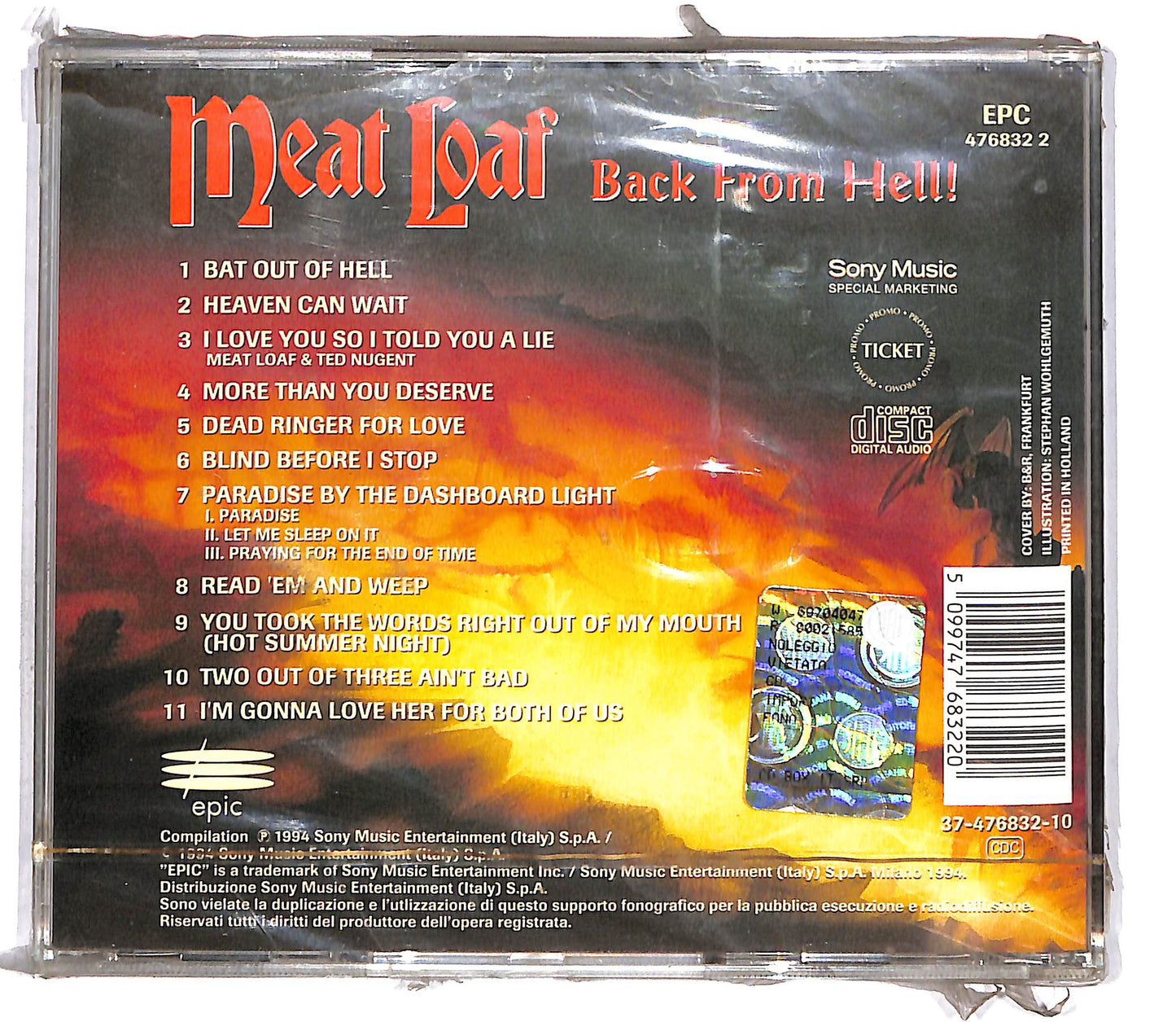 EBOND Meat Loaf - Back From Hell! - The Very Best Of Meat Loaf CD CD109639
