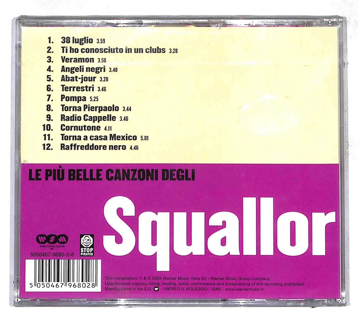 EBOND Squallor - Le Piu Belle Canzoni Degli Squallor CD CD109851