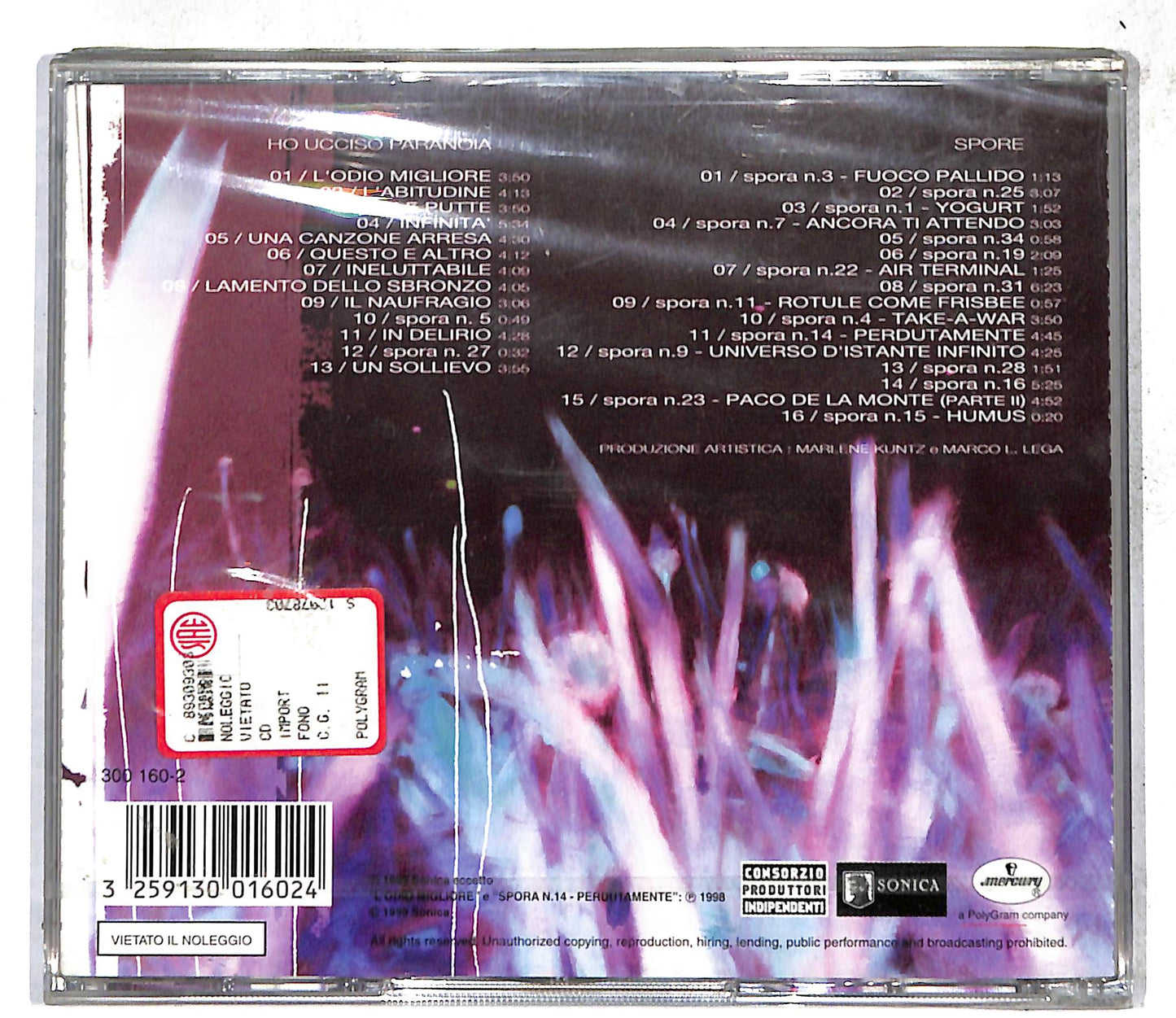 EBOND Marlene Kuntz - Ho Ucciso Paranoia + Spore CD CD109963