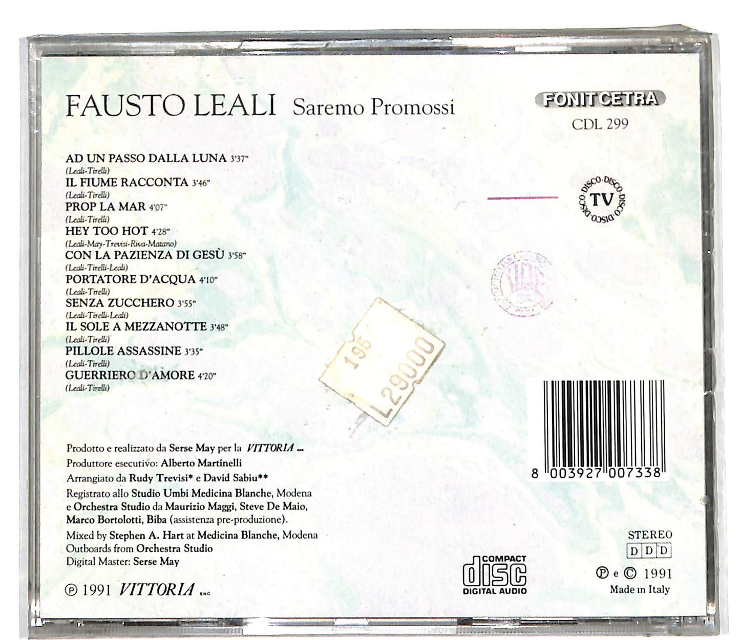 EBOND Fausto Leali - Saremo Promossi CD CD110022