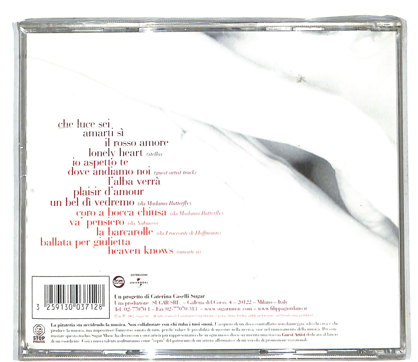 EBOND Filippa Giordano - Il Rosso Amore CD CD110211