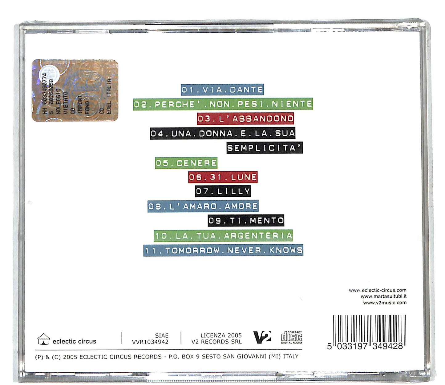 EBOND Marta Sui Tubi - C'E Gente Che Deve Dormire CD CD110249