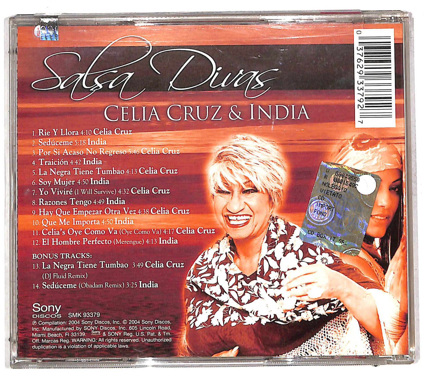 EBOND Celia Cruz & India - Salsa Divas CD CD110401