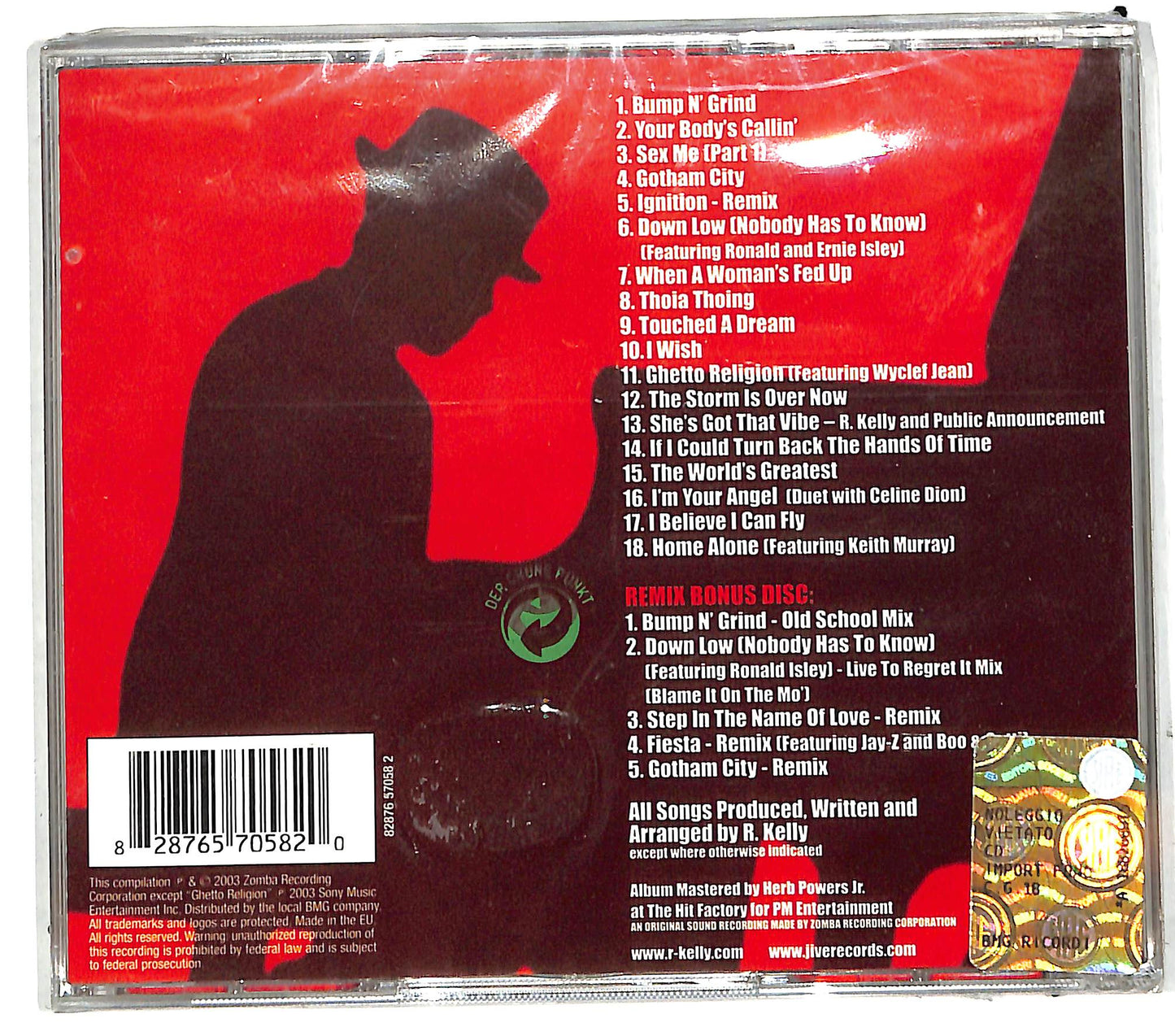 EBOND R. Kelly - The R. In R&B Greatest Hits Collection: Volume 1 CD CD110529