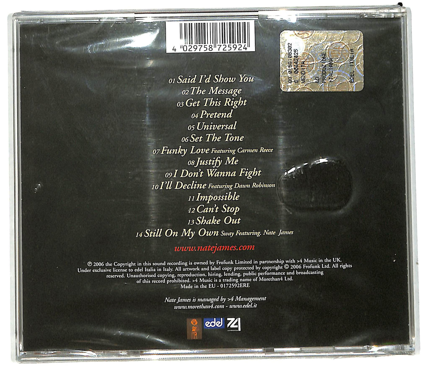 EBOND Nate James - Set The Tone CD CD110532