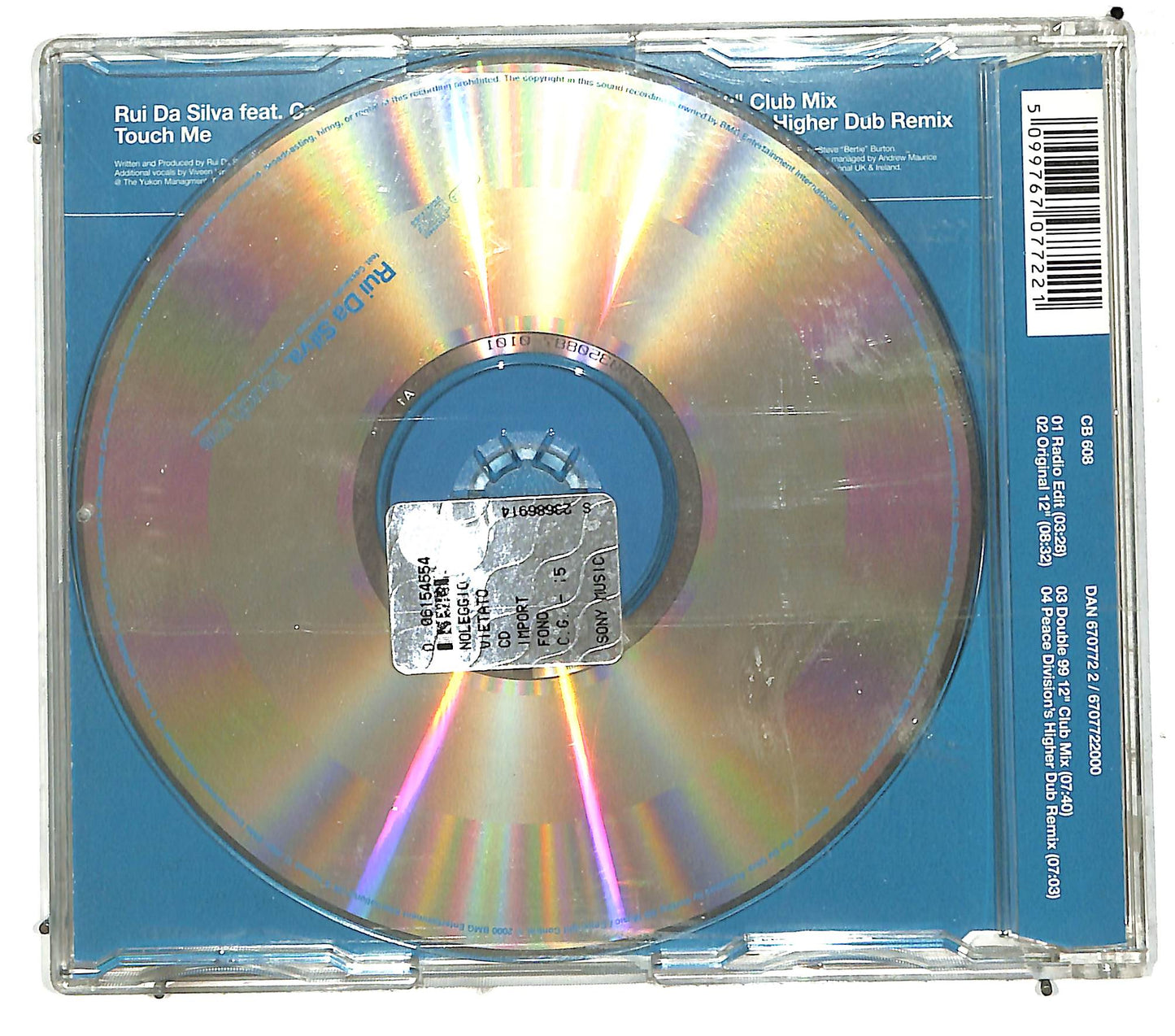 EBOND Rui Da Silva Feat. Cassandra - Touch Me CD CD110617
