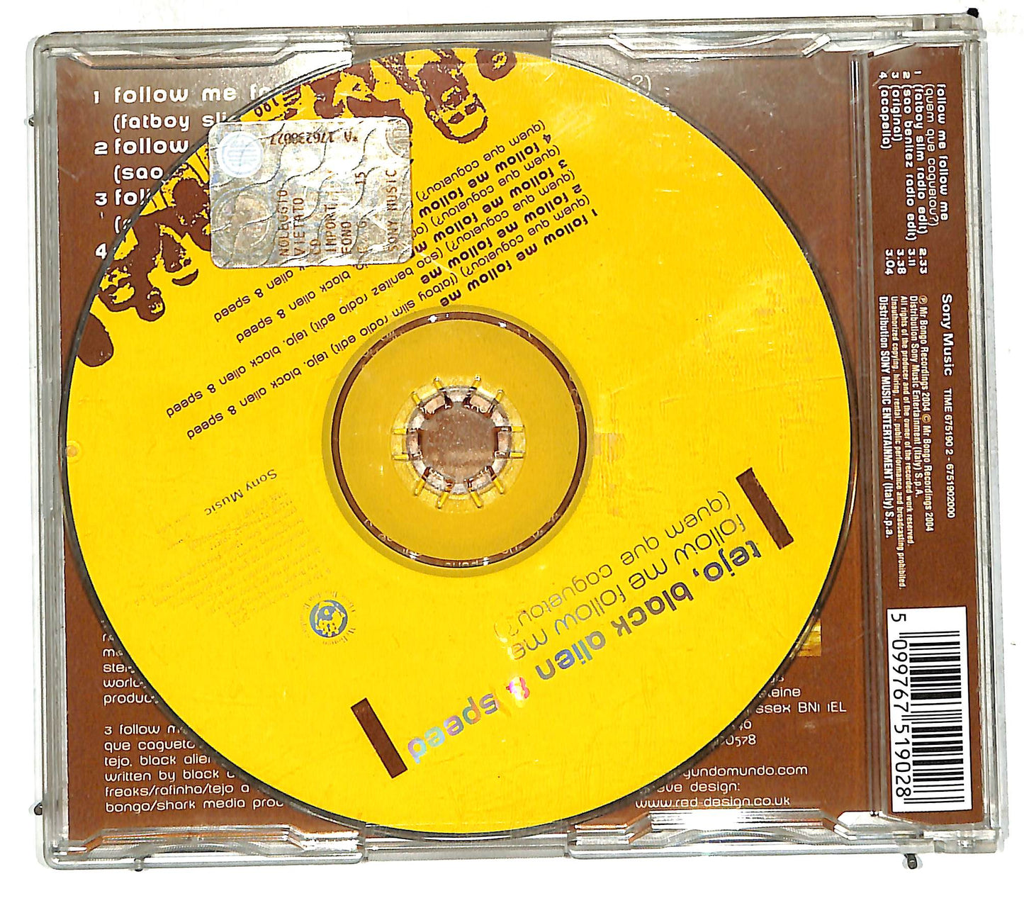 EBOND Tejo Black Alien & Speed - Follow Me Follow Me CD CD110718
