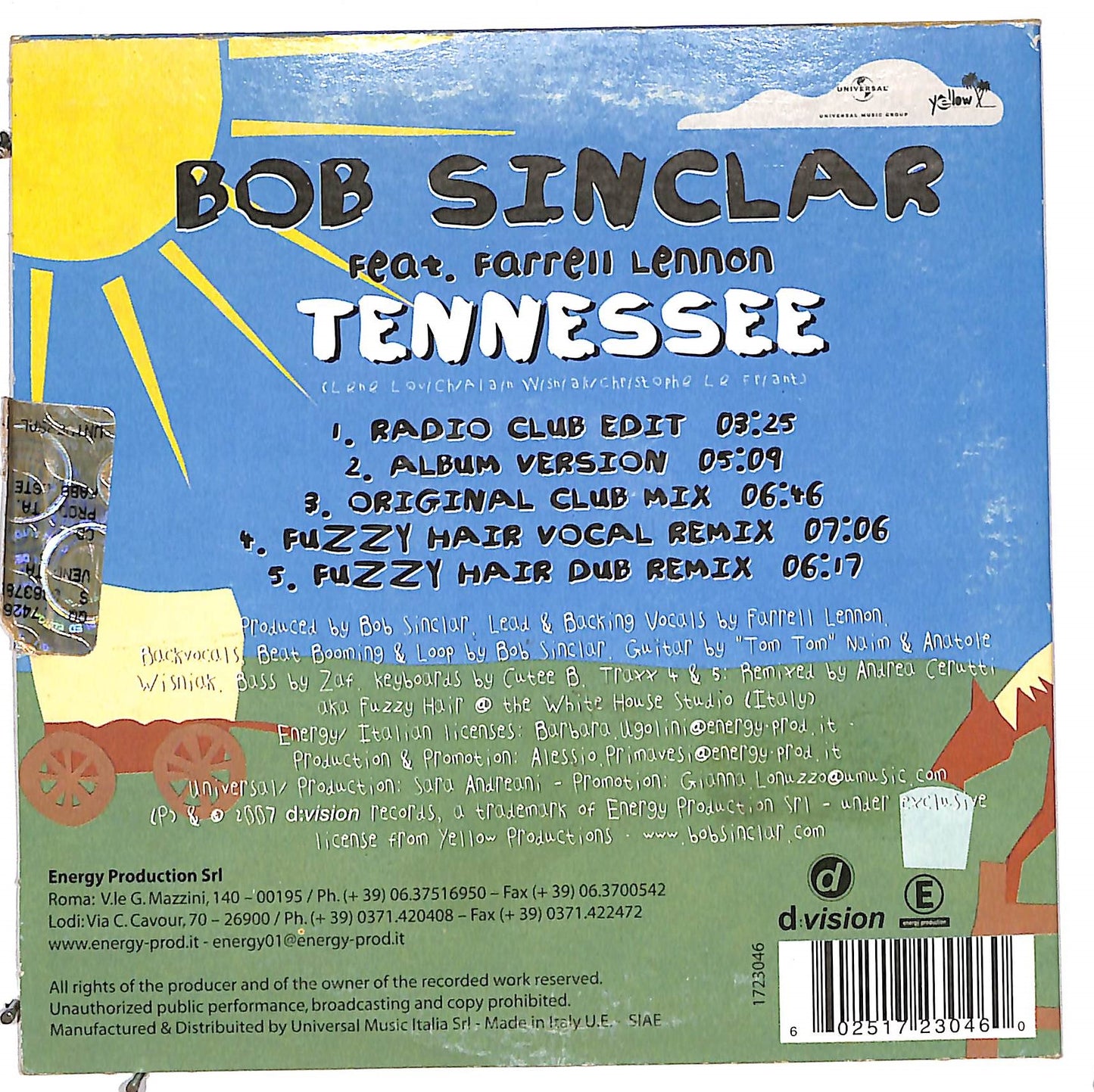 EBOND Bob Sinclar Feat. Farrell Lennon - Tennessee CD CD110764