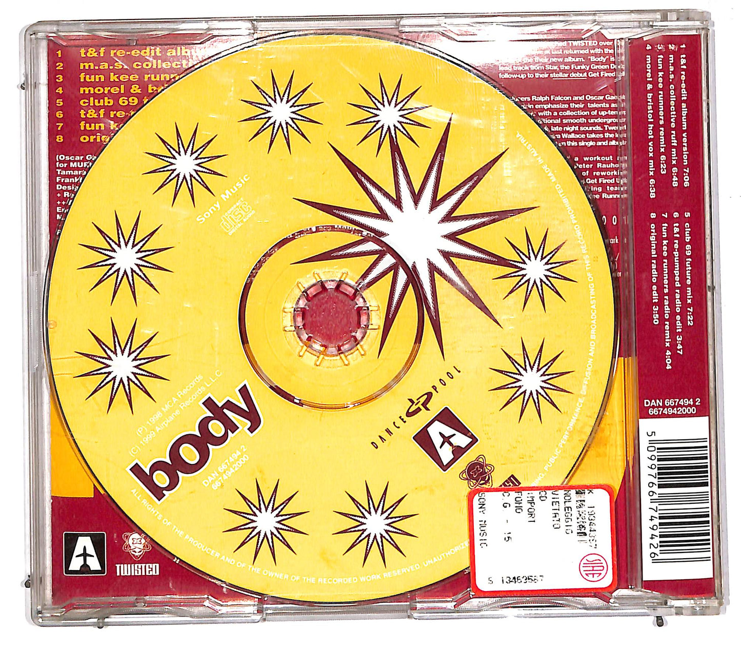 EBOND Funky Green Dogs - Body CD CD110783