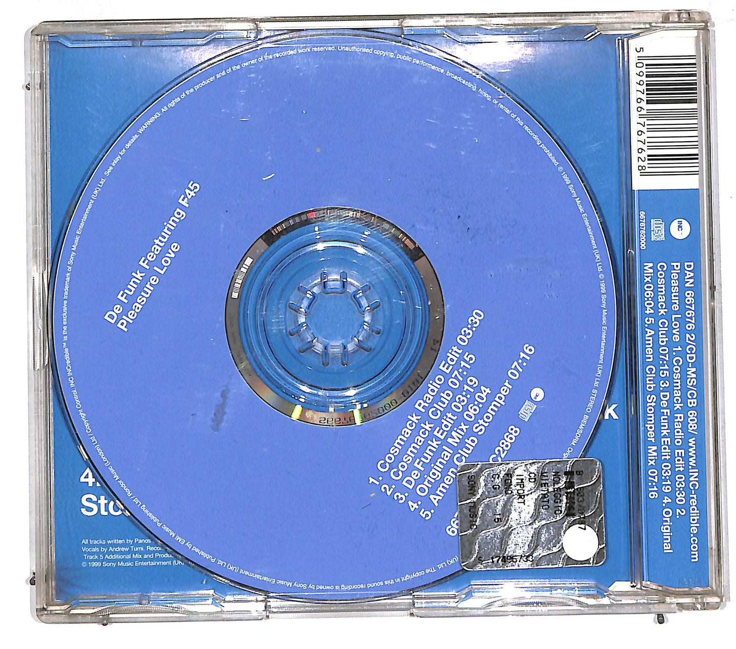 EBOND De Funk Featuring F45 - Pleasure Love CD CD110821