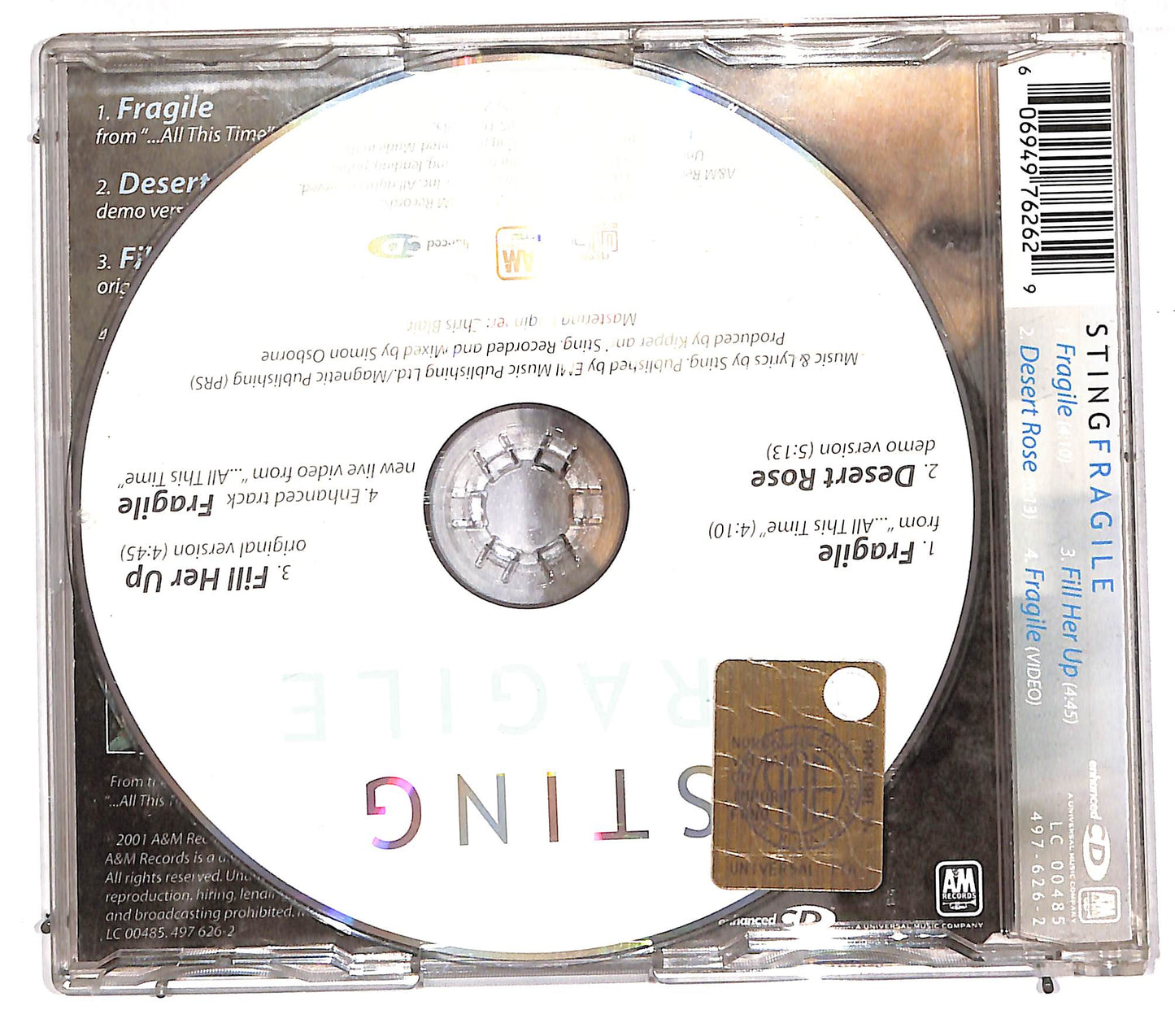 EBOND Sting - Fragile CD CD110869