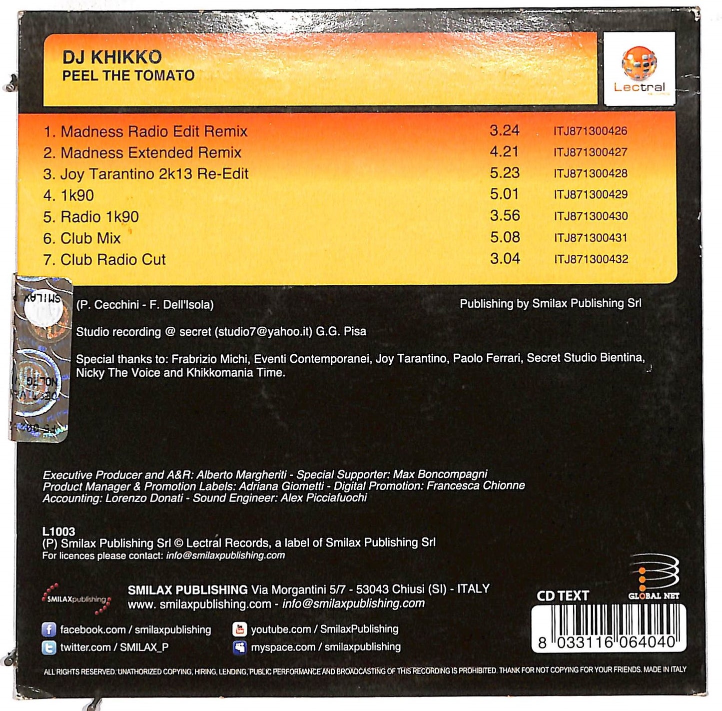 EBOND Peel the tomato - dj khikko CD CD110905