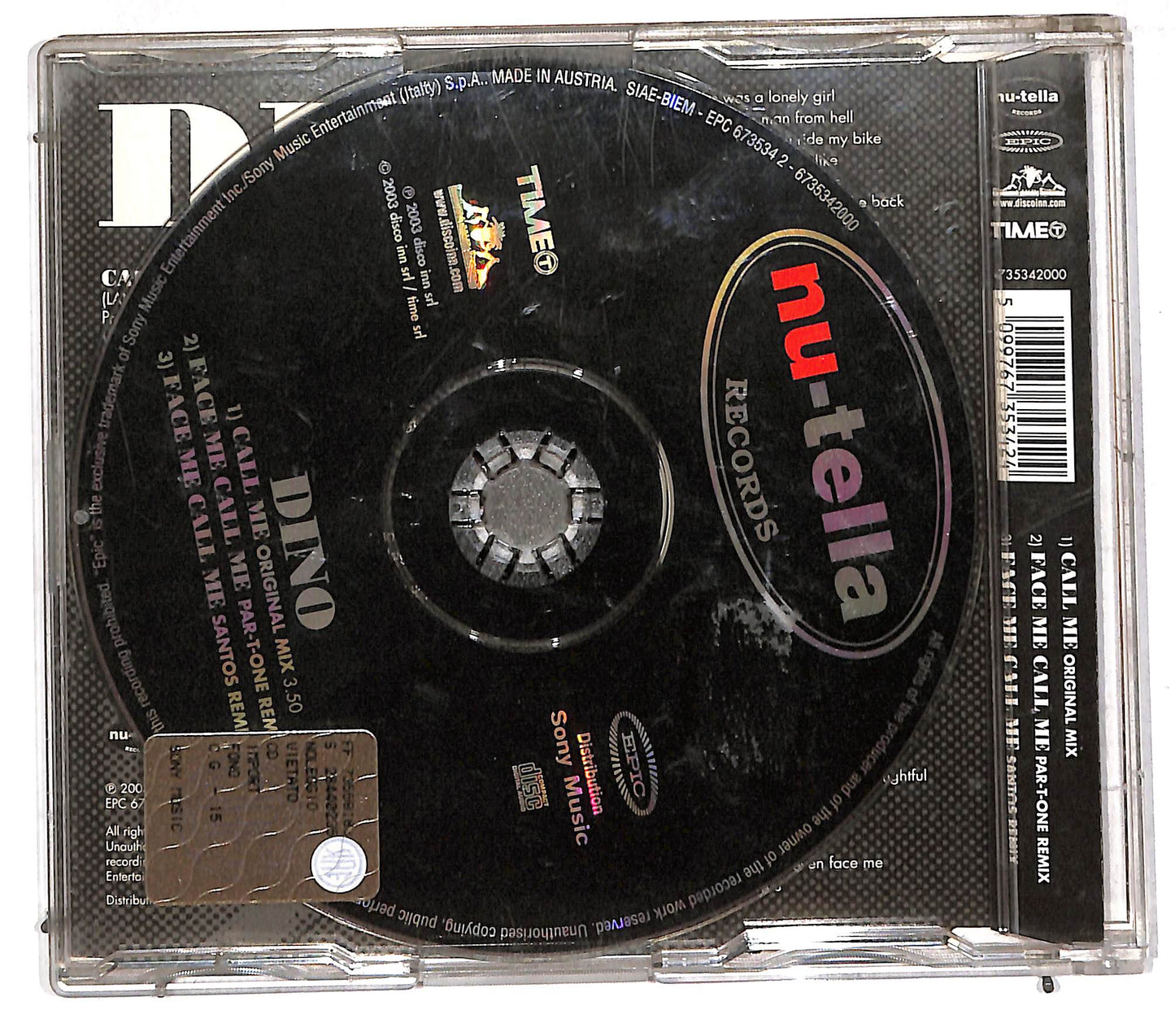 EBOND Dino - Call Me CD CD110913