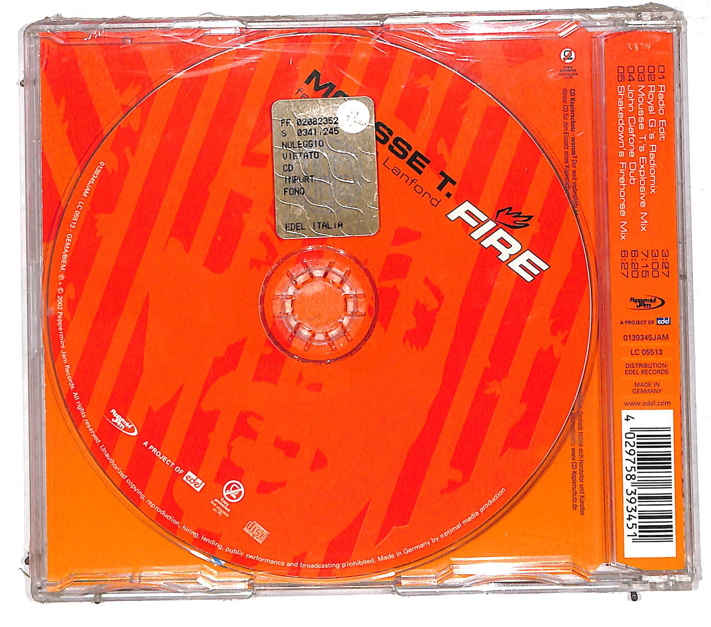 EBOND Mousse T. feat. Emma Lanford - Fire CD CD110915