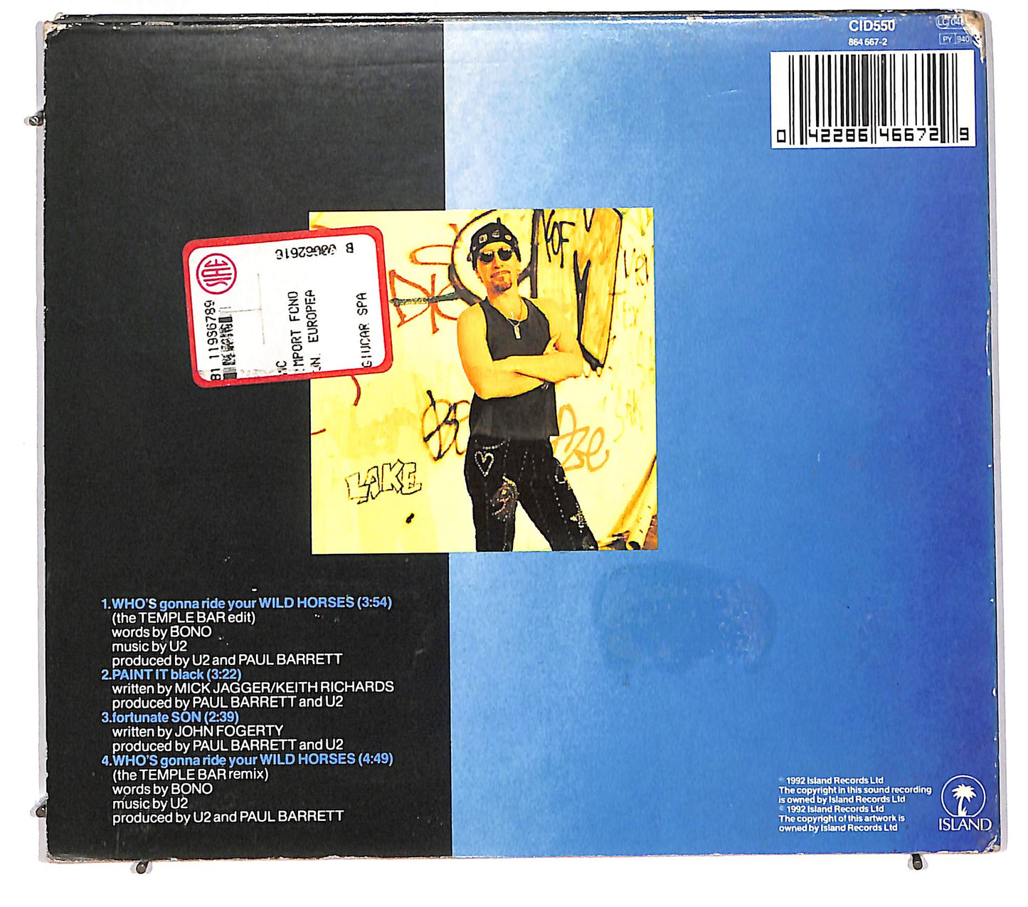 EBOND U2 - Who's Gonna Ride Your Wild Horses DIGIPACK CD CD110976