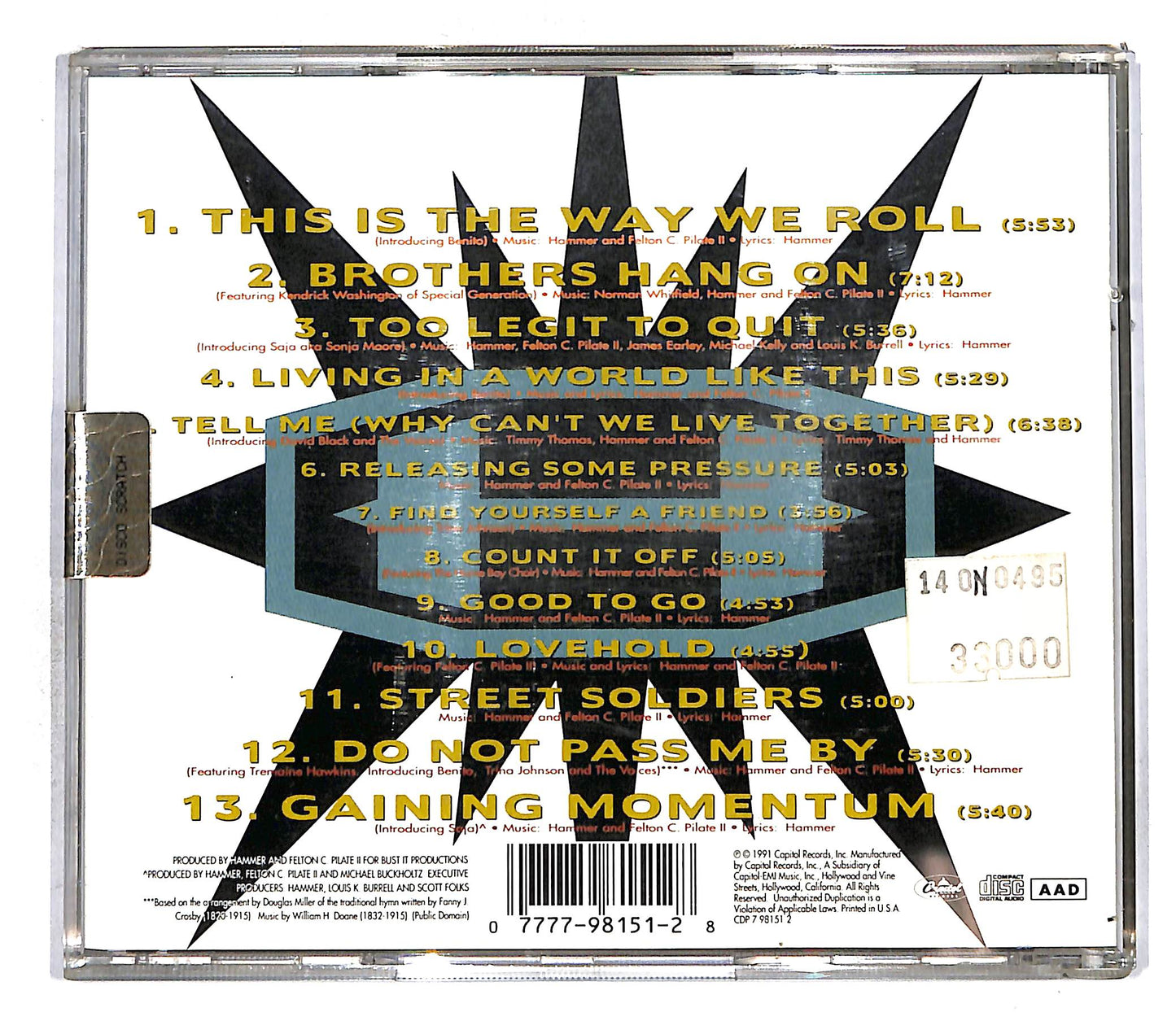 EBOND Hammer - Too Legit To Quit CD CD111043