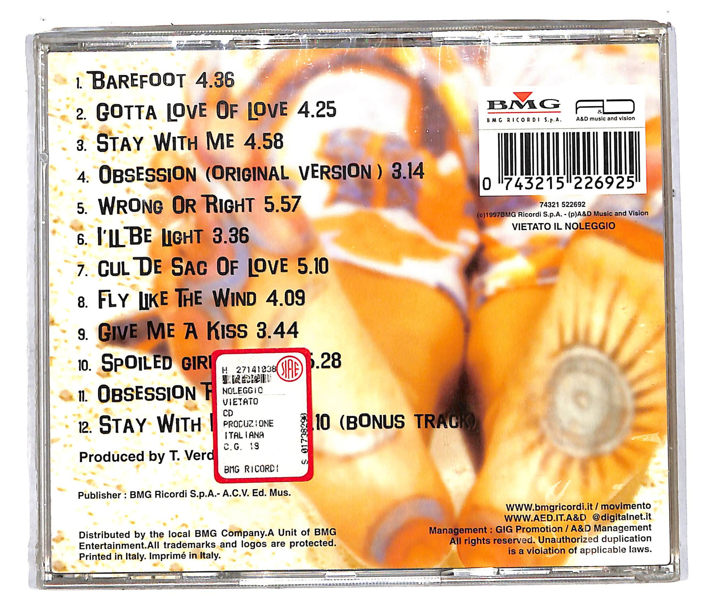 EBOND Chase - Barefoot CD CD111259