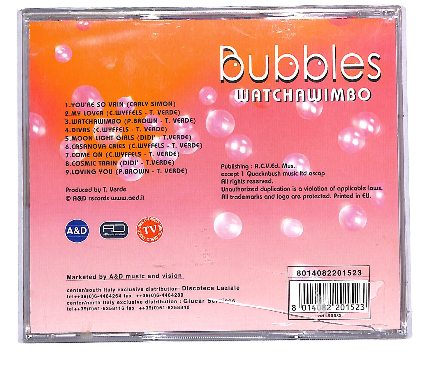 EBOND Bubbles - Watchawimbo CD CD111343