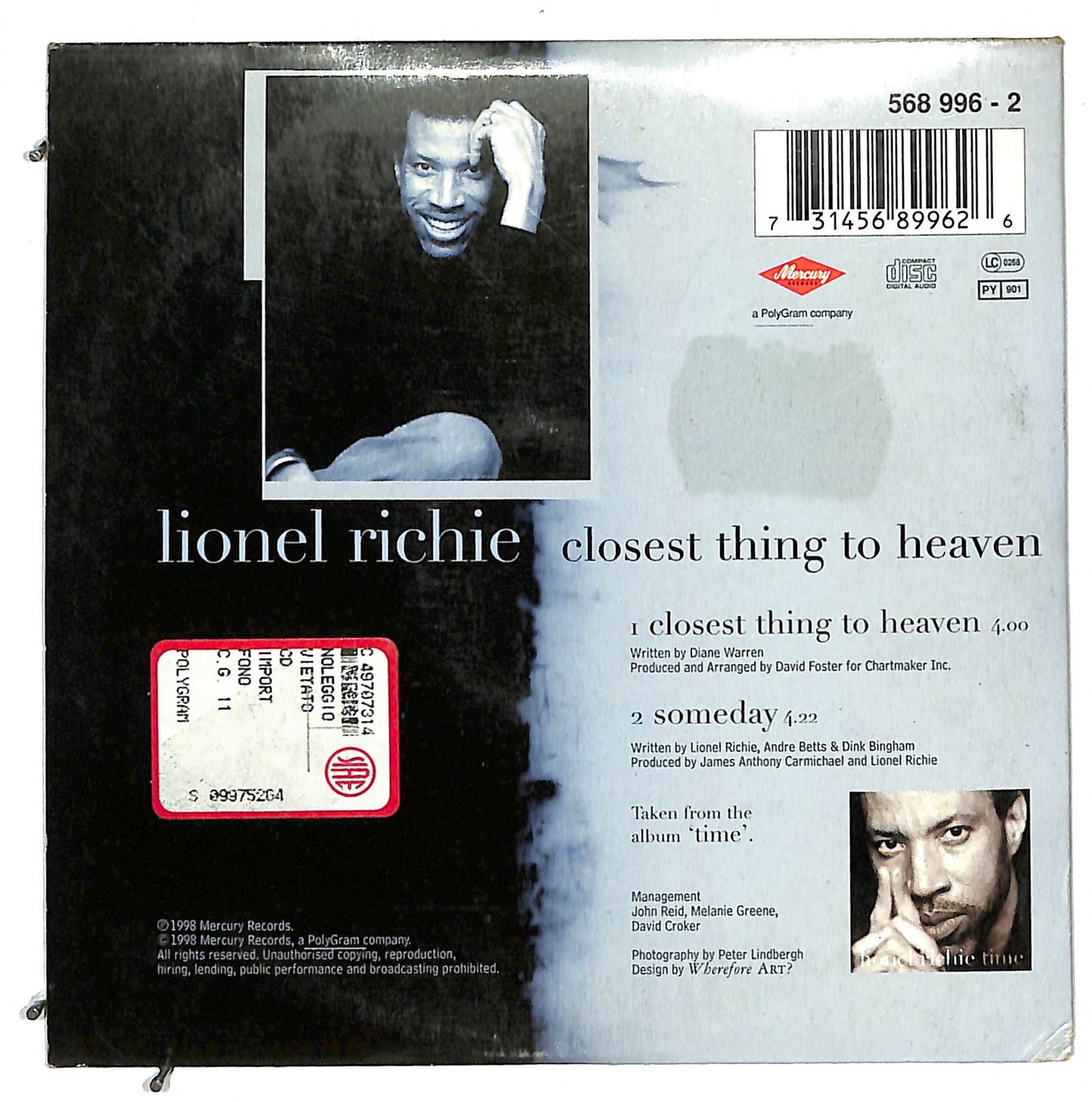 EBOND Lionel Richie - Closest Thing To Heaven CD CD111418