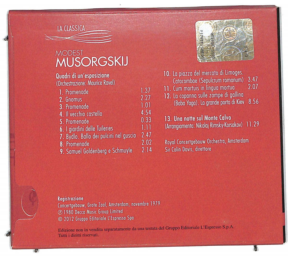 EBOND Modest Musorgskij - La classica 11 CD CD111420