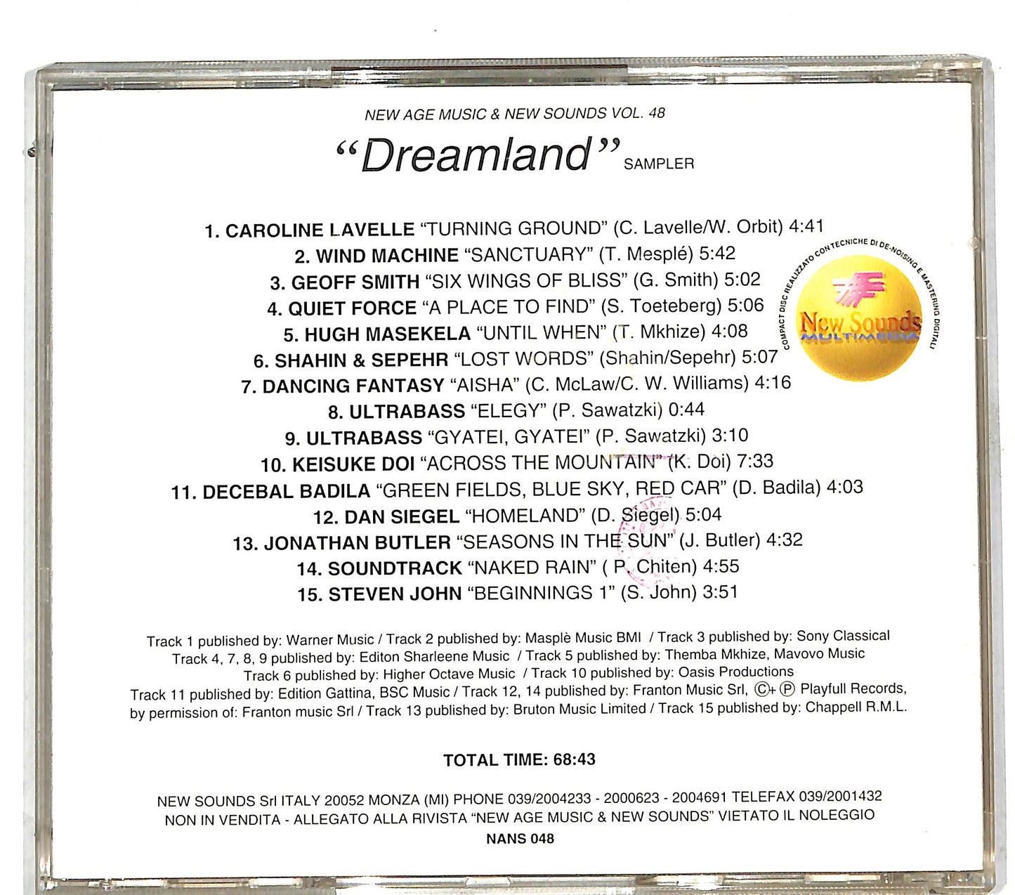EBOND Various - Dreamland New Age CD CD111503