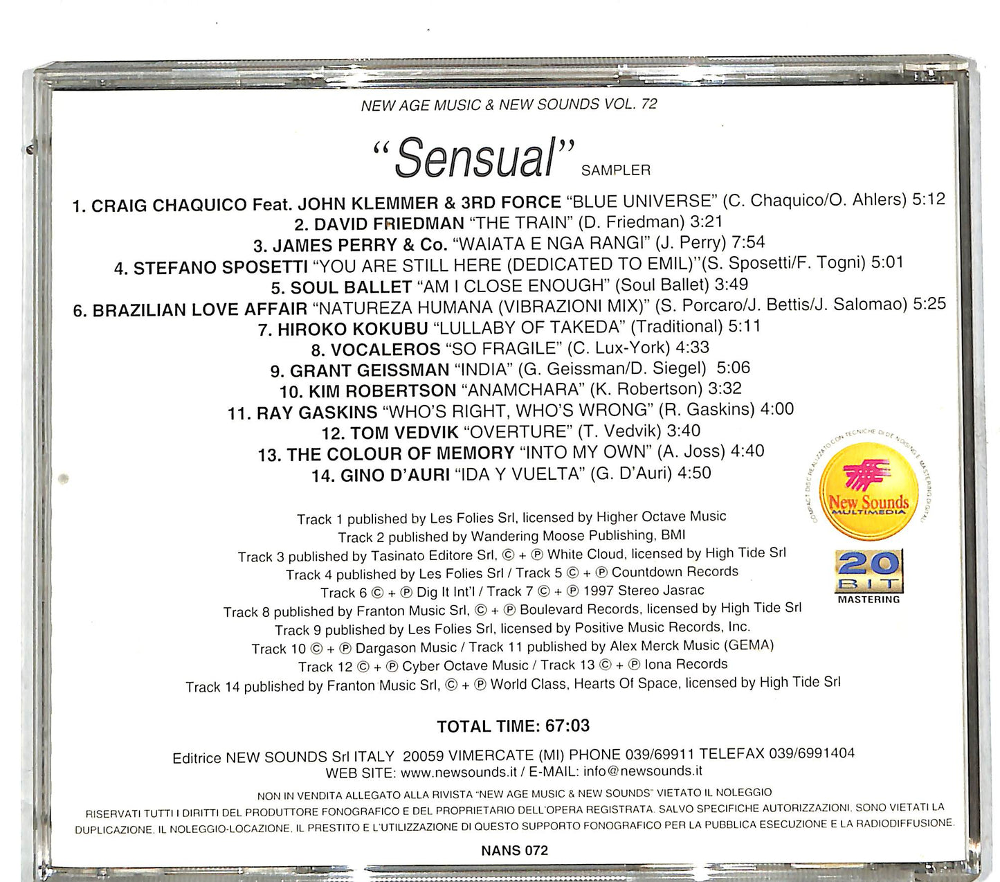 EBOND Various - Sensual New Age CD CD111526
