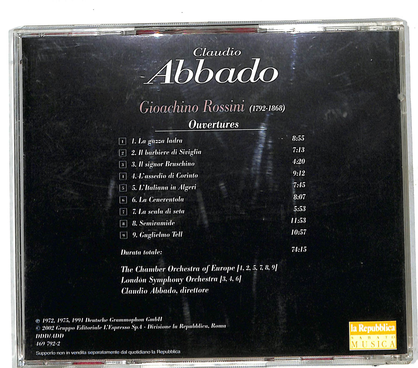 EBOND Rossini Claudio Abbado - Ouvertures CD CD111548