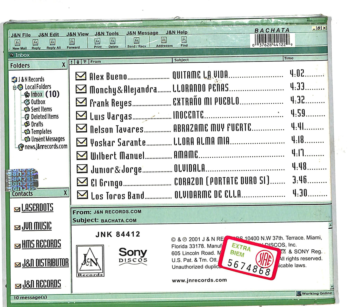 EBOND VARIOUS ARTISTS - BACHATA.COM CD CD111555