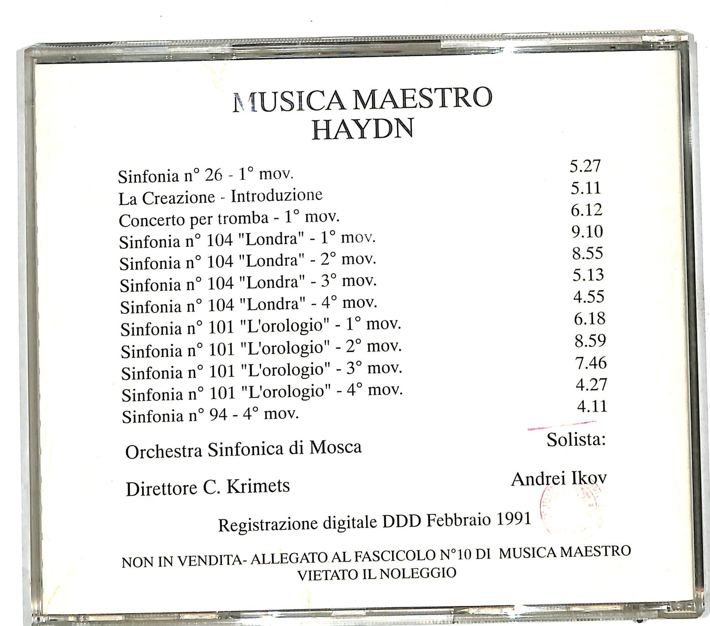 EBOND Haydn C. Krimets - Musica Maestro: Haydn CD CD111558