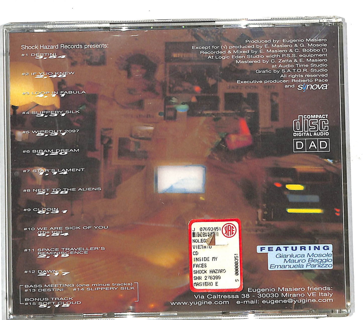 EBOND Eugenio masiero - inside my faces CD CD111559